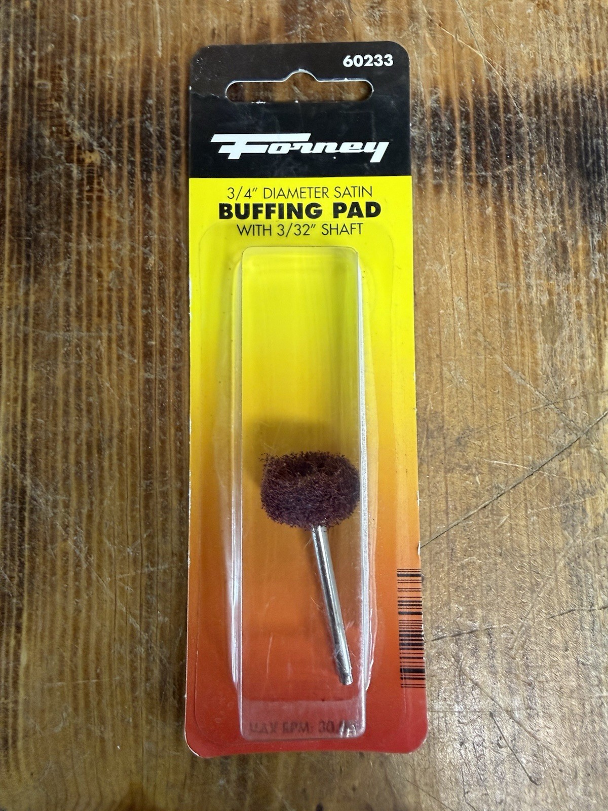 Forney Industries 60233 3/4″ Diameter Satin Buffing Polishing Pad, 3/32″ Shaft