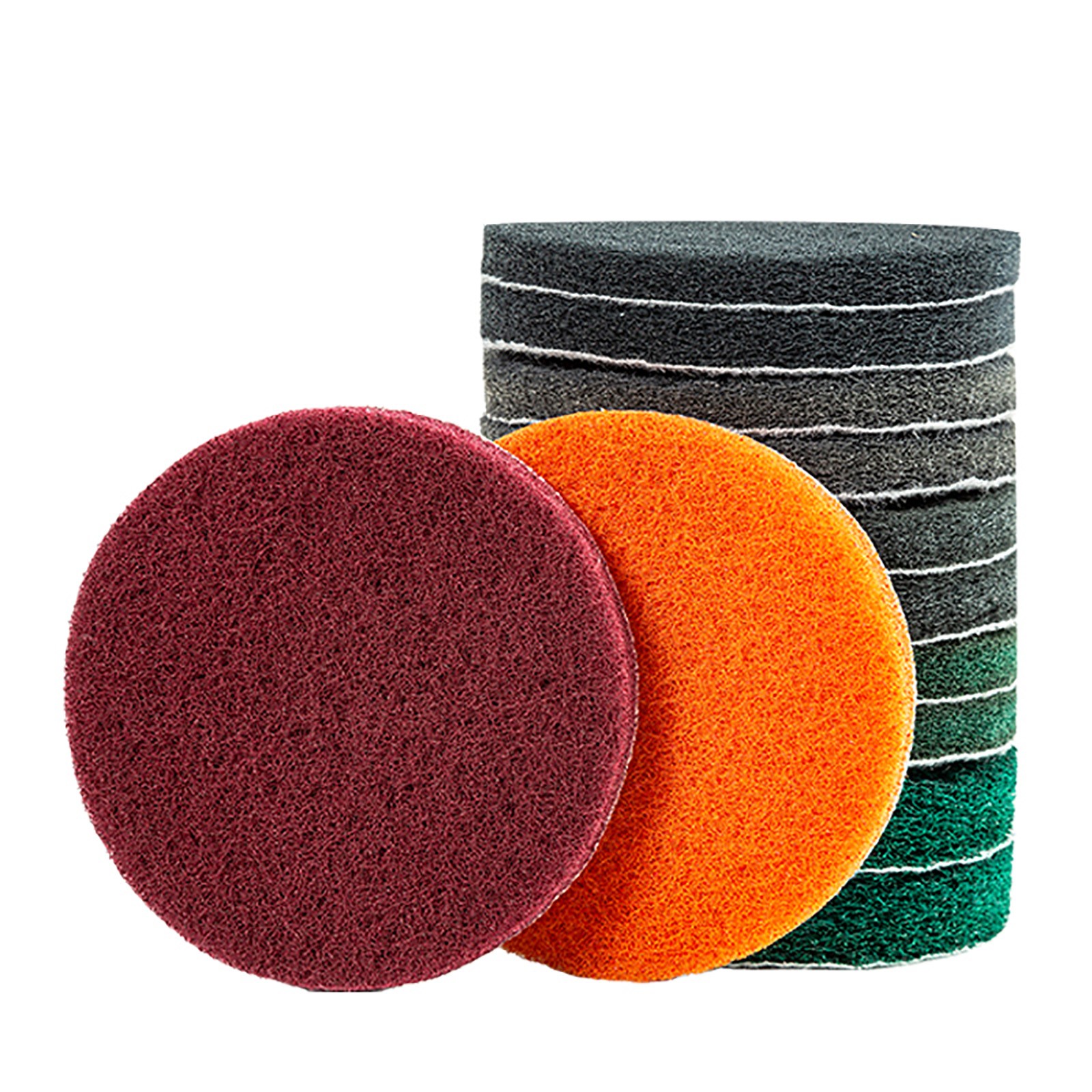 3″~7″ Nylon Fiber Scouring Pads Hook & Loop Abrasive Cleaning Pad 240~3000 Grit