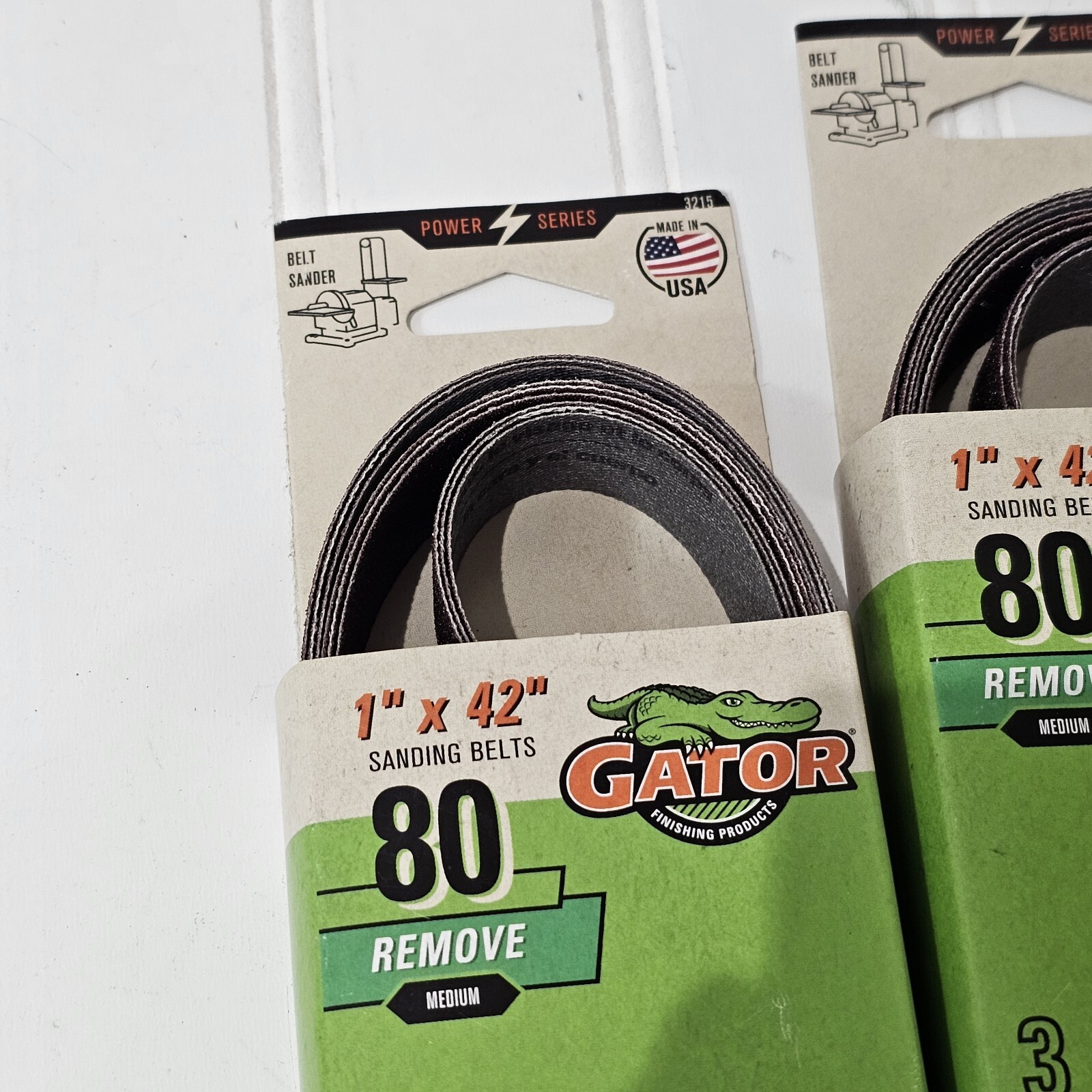 Lot 2x GATORPOWER 1” X 42” SANDING BELTS 3 PK NEW IN PACKAGE Total Of 6 Belts