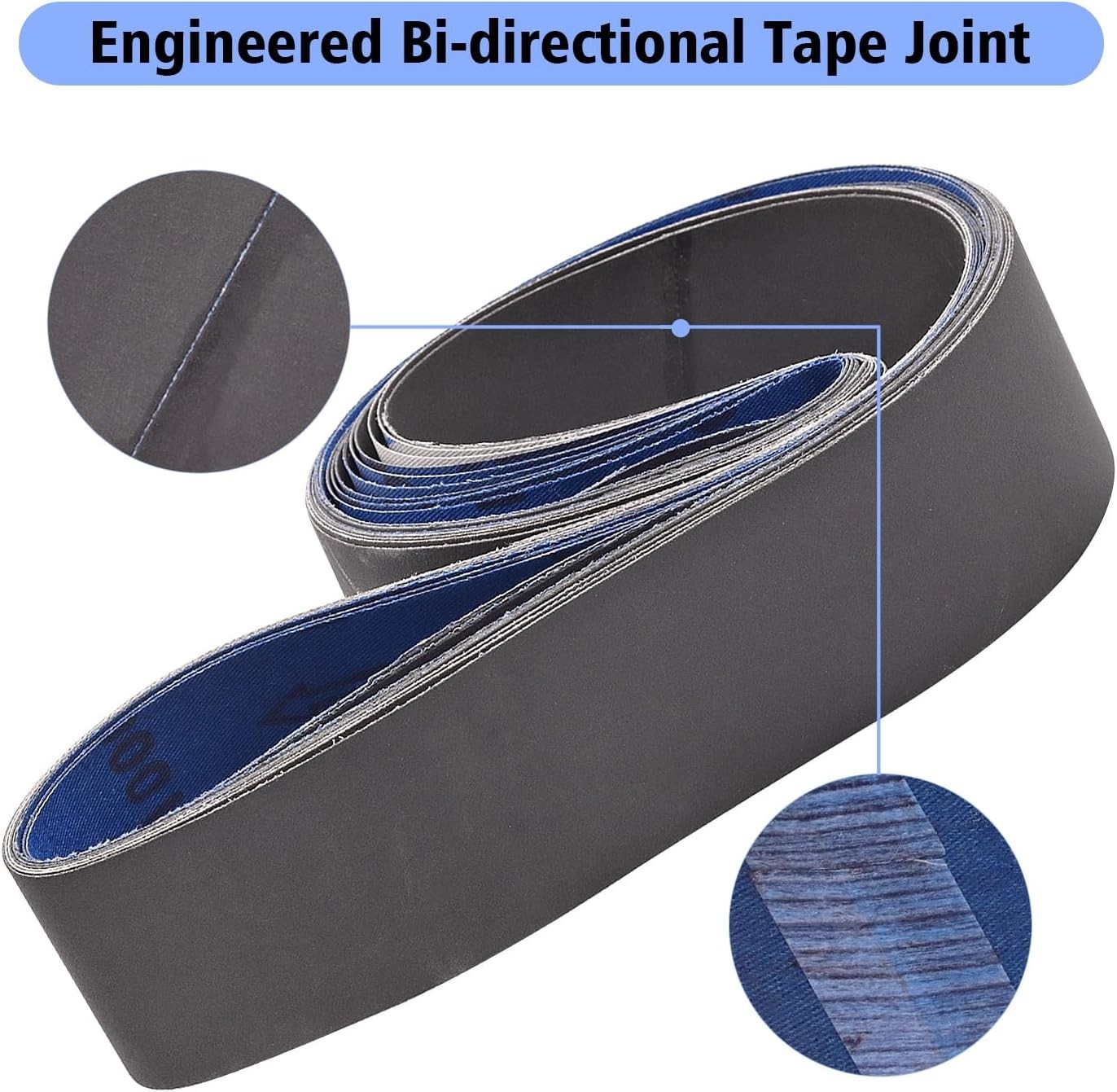 6 Pack 2×72 Inch Silicon Carbide Sanding Belts – 600/800/1000 Grits for Knife…