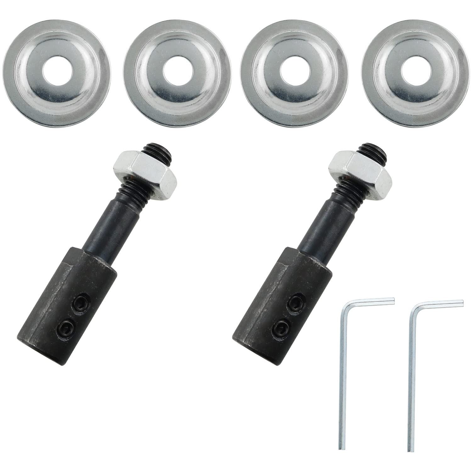 WHYHKJ 2Sets 8mm Motor Arbor Adapter Bench Grinder Extension Shaft Threaded Shaf