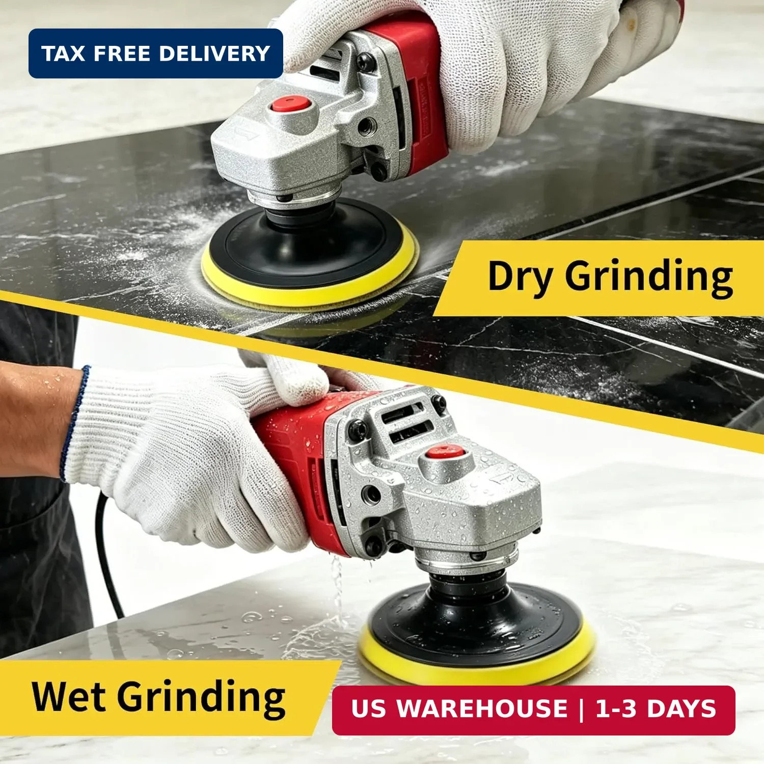 5 Inch Diamond Polishing Pads Tile Stone Diamond Sanding Pads Kit Including 5/8-