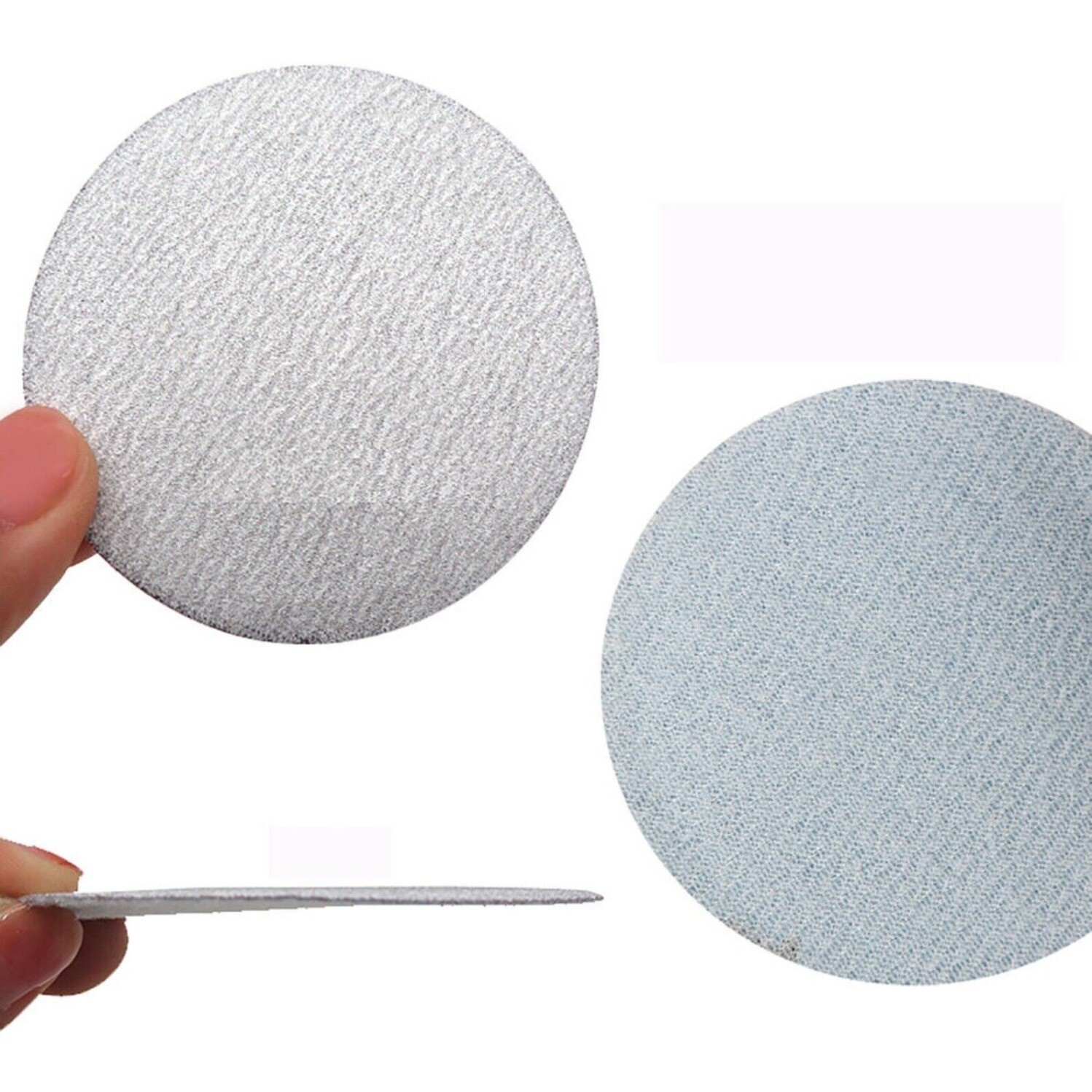 Hook & Loop Sanding Disc 4 inch 100mm Orbital White Sandpaper Pads Dry P60-P1000