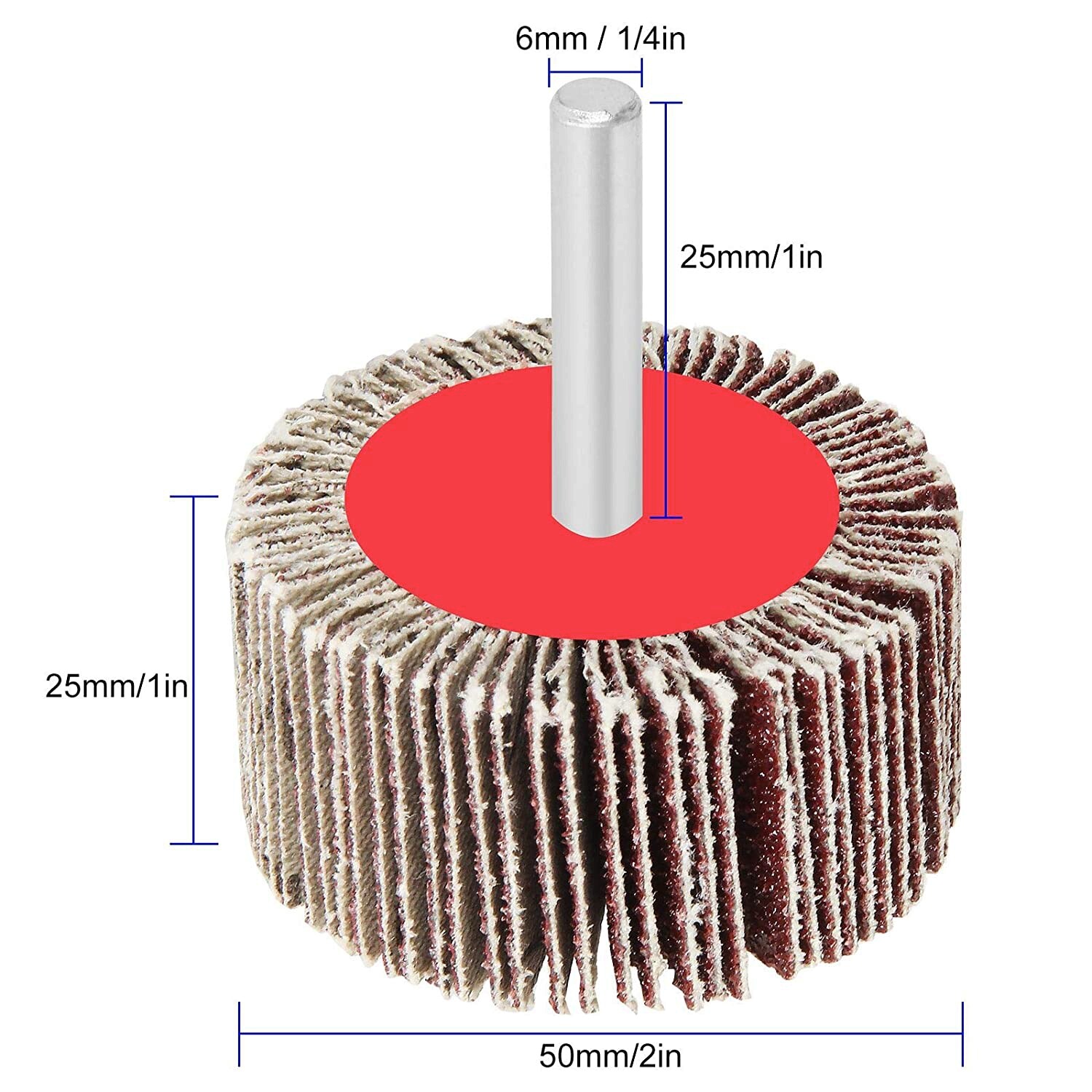 5PCS 2x1x1/4″ Flap Wheel Sander for Drill Flapper Sanding Grinding 40 60 80 Grit