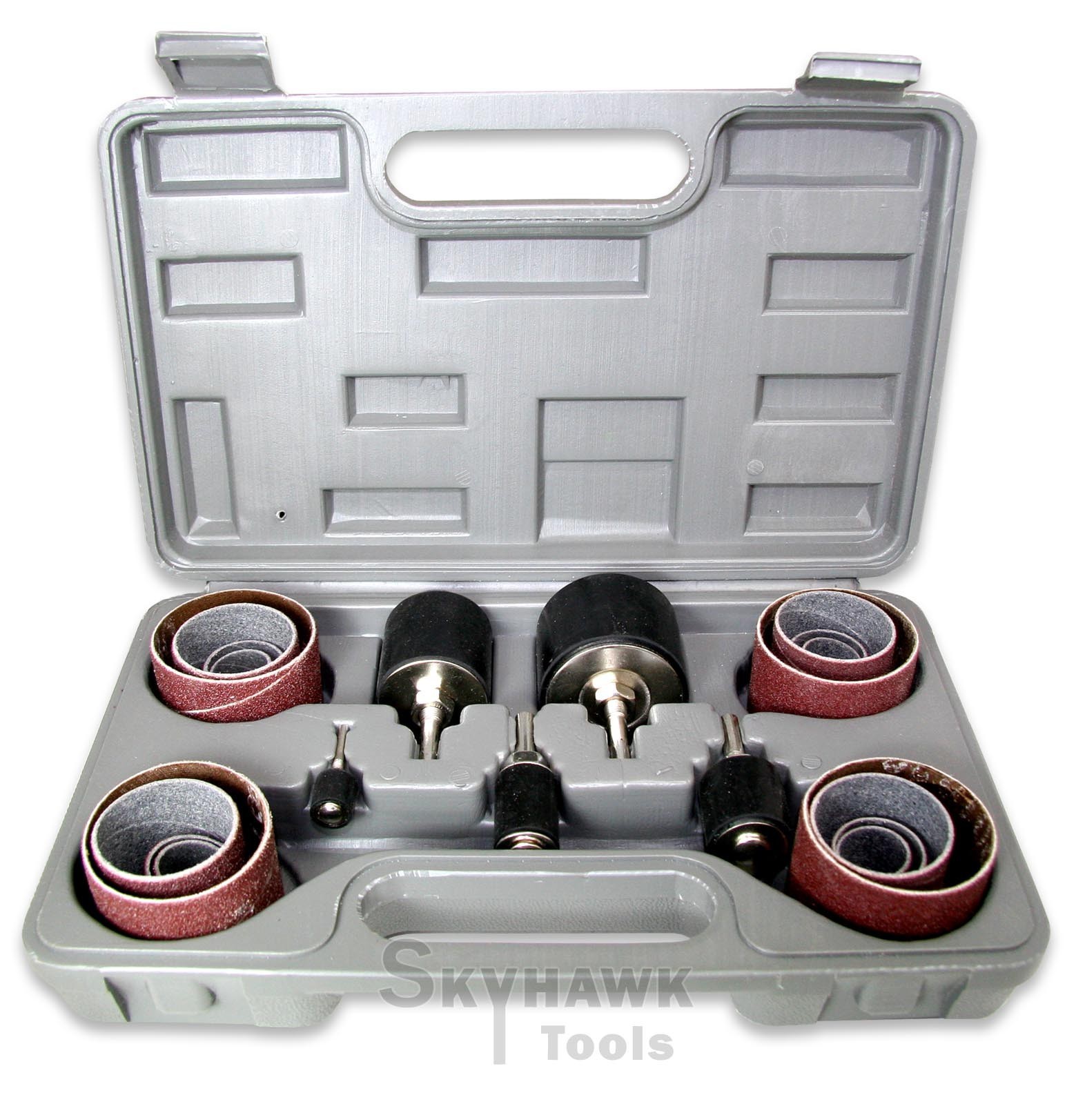25pc.Sanding Round Drum Set For WoodWorking Drill Press Sander Sleeves Tool