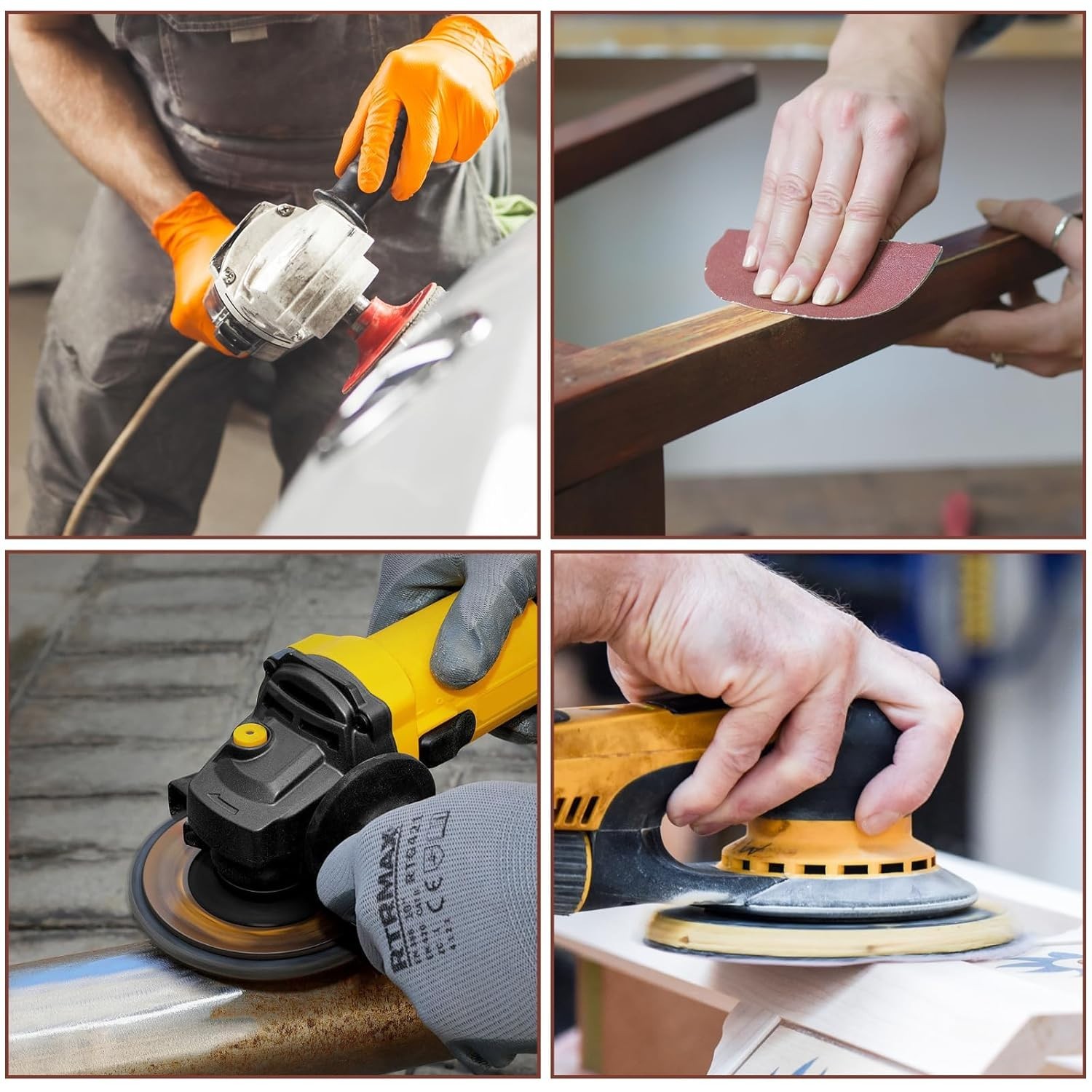 Versatile 12PCS 9 Inch 60 Grit Sanding Discs – Perfect for Wood, Metal, and More