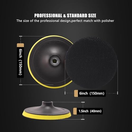 Wool Buffing Polishing Pad, 6Pcs 6 Inch (150mm) Lambwool Wool polishing Pads