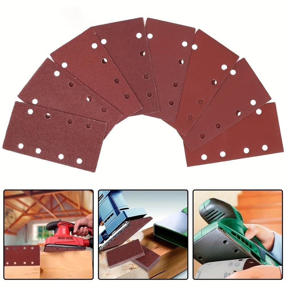 84pcs Square Sandpaper 800 Grit Flocking Grinder Sand Paper Special Shaped 230mm