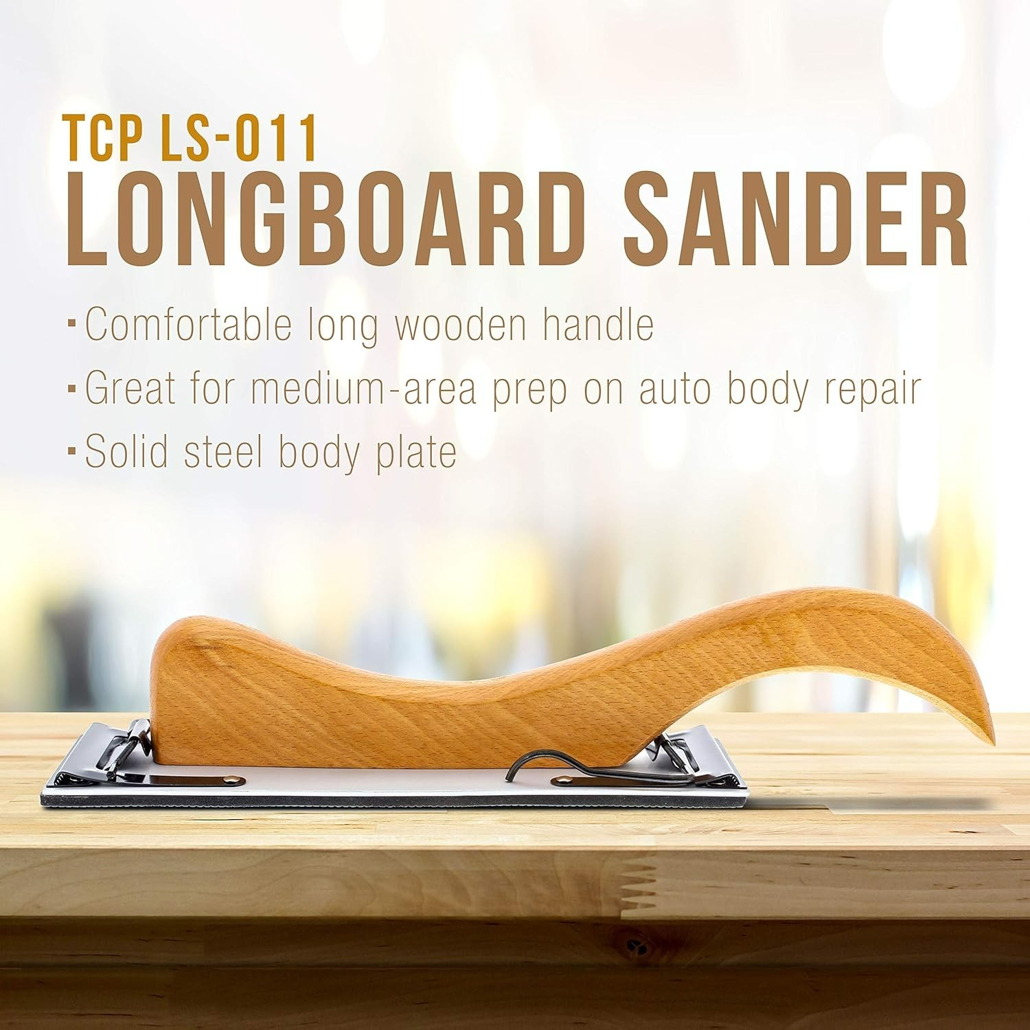 “Wooden Handle Longboard Sander 10.75″” Long – Block Sander, Auto Body Sanding .