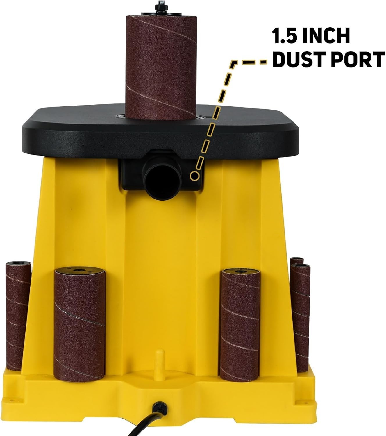 Compact 4A Oscillating Spindle Sander with 6 Sleeves – Precision Dust Control