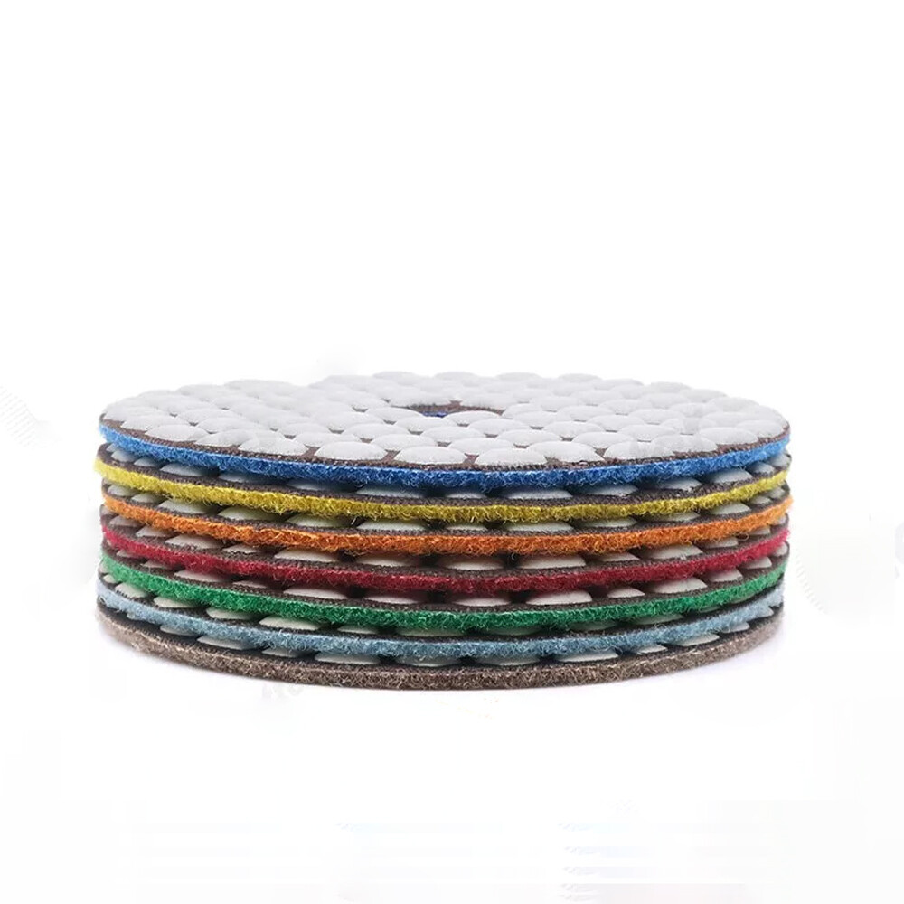 11Pcs 4 inch 100mm Diamond Polishing Pads Kit Wet/Dry for Granite Stone Concrete