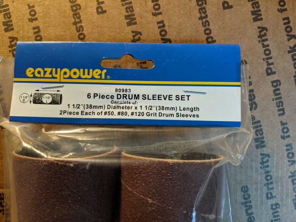 Lot of 2 packs Eazypower 80983 Spindle Sander Drum Sleeves 2″x1.5″ Assorted Grit