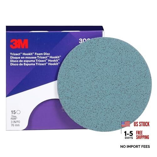 Trizact Trizact Hookit Foam Disc, 30362, P15 discs per carton , blue 3 in 5000