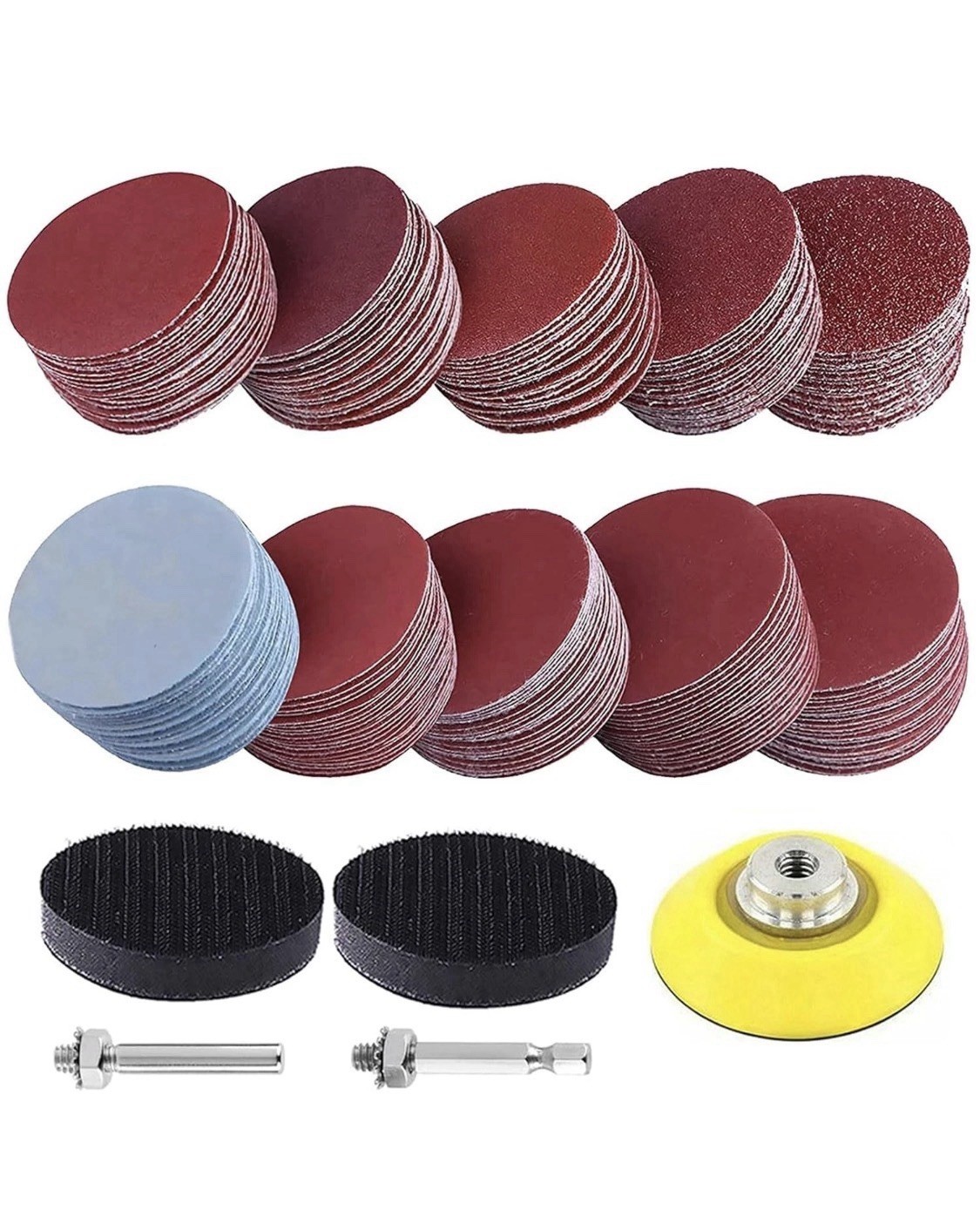 2″ Sanding Discs Set – 300 Pcs in Grits 80-3000