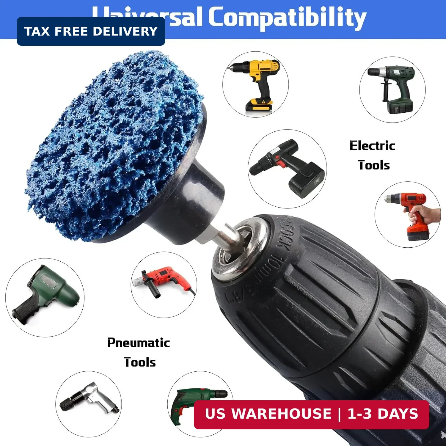 53PCS Quick Strip Disc for Drill, 2 Inch Die Grinder Stripping Discs, 1/4″ Shank