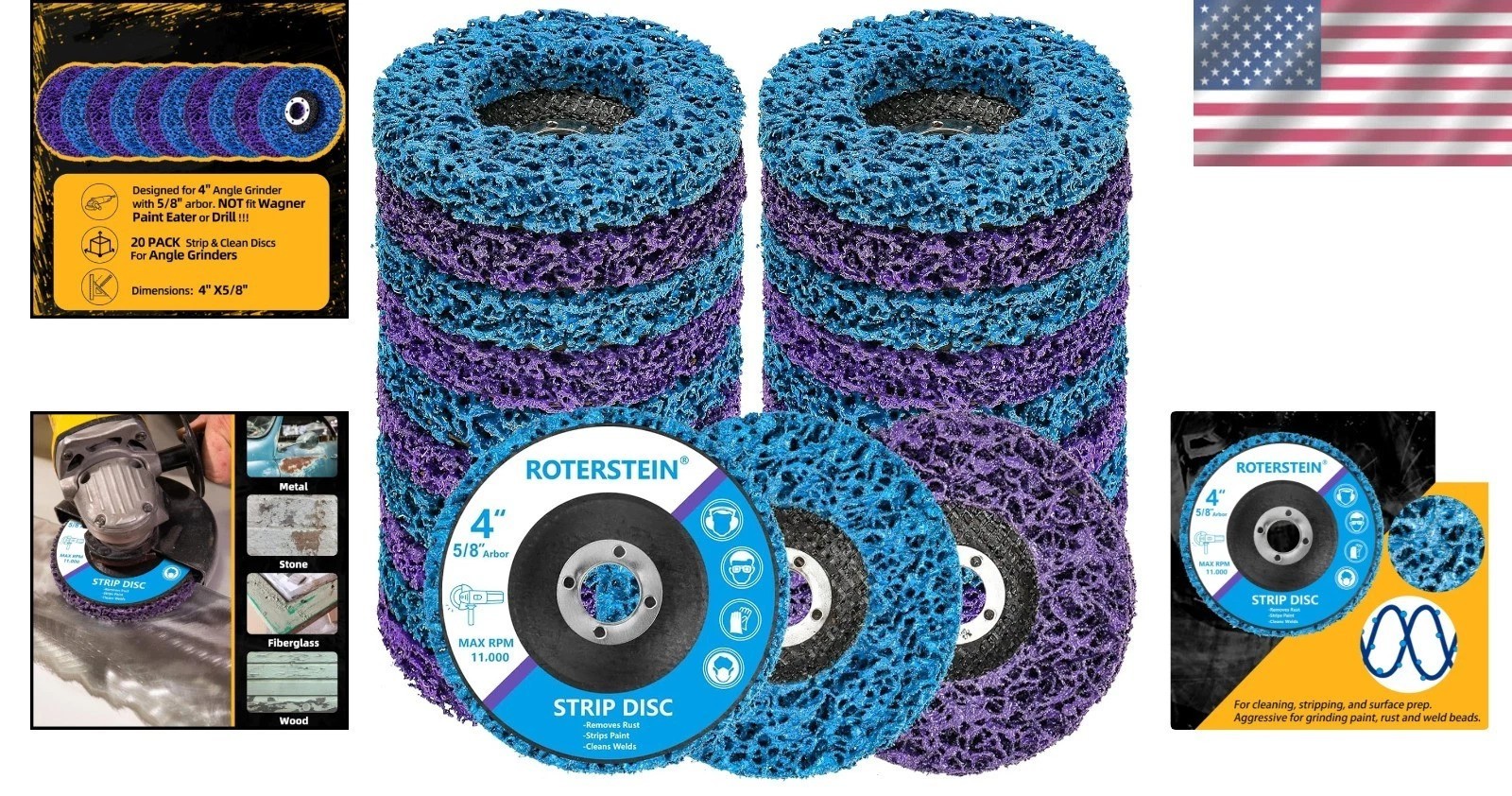 4″ Stripping Wheel 20pc – Fast Rust Paint Removal for Grinder