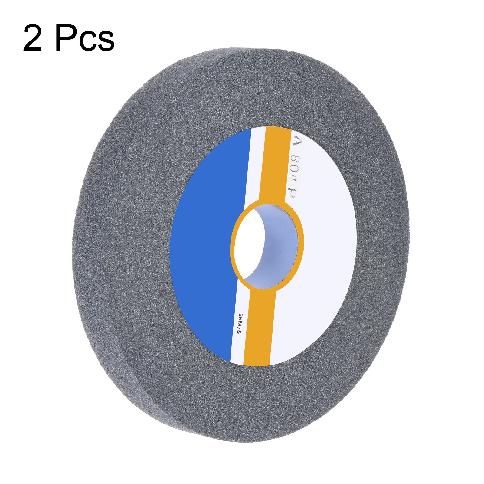 2pcs Bench Grinding Wheel 6 Inch 80 Grit 0.8″ Thickness 1-1/4 Inch Arbor Grey