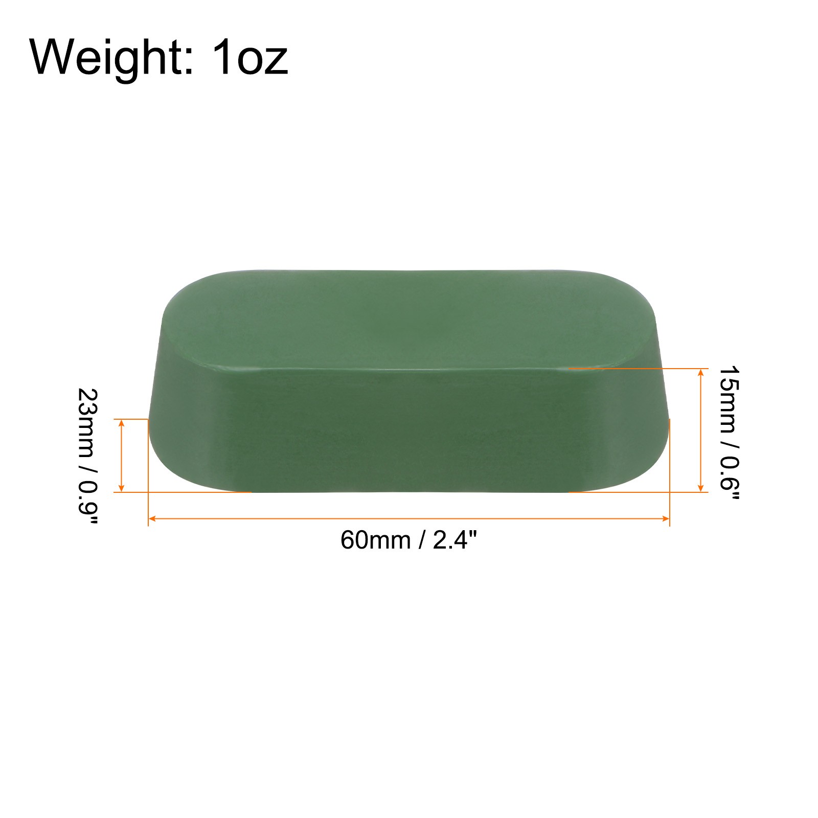6pcs Metal Polishing Compound Bars, 1oz, Green