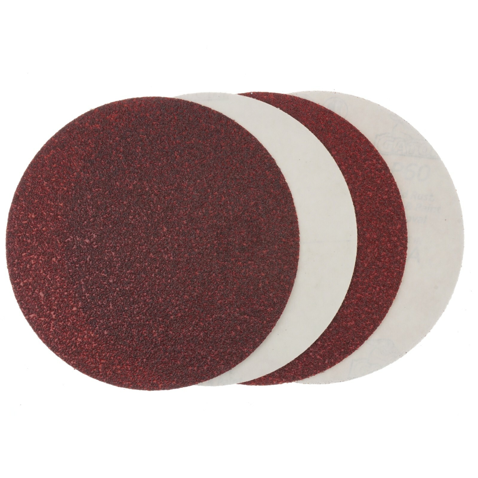 Gator 3002 5″ Drill Mount Stick-On Discs, Medium 60 Grit, No Holes, 4 Pack