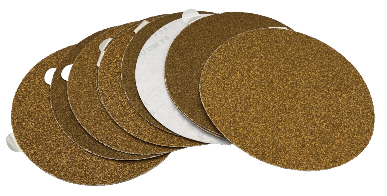 Karebac 8 inch Adhesive Peel and Stick Sanding Discs 40 grit (10 pieces)