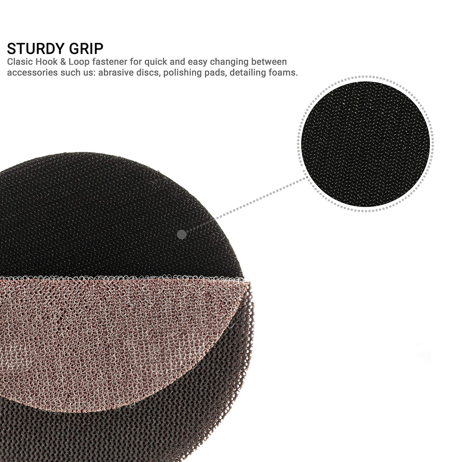 5 inch (125mm) Thread 5/16”-24 Dual Action Backing Pad with 12mm PU durable …