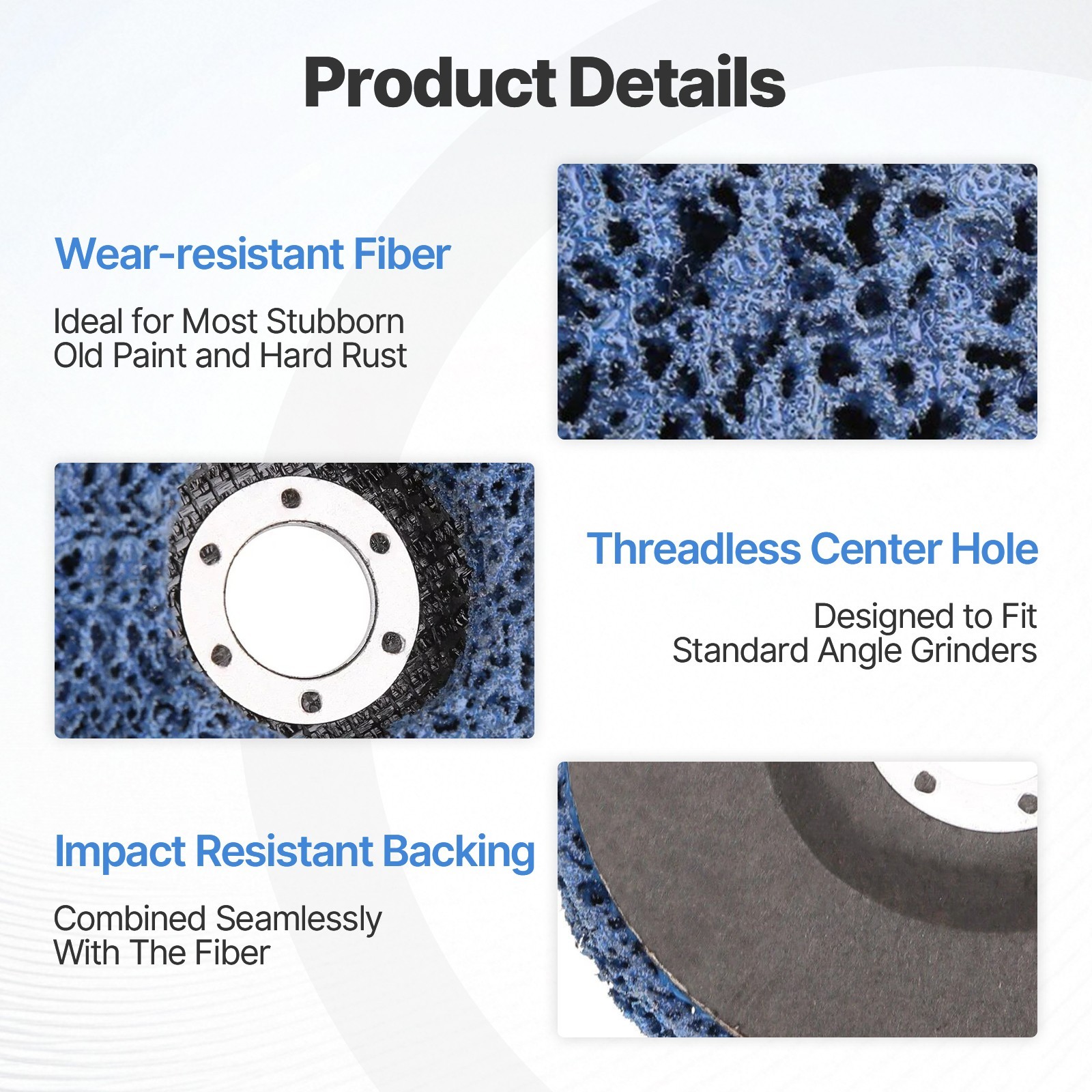4″-7” Poly Strip Disc Wheel Paint Rust Removal Clean Abrasive for Angle Grinder