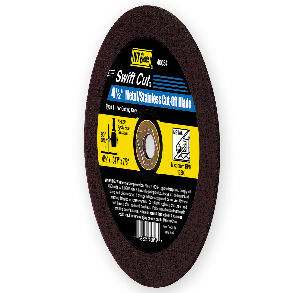IVY Classic 40054 Swift Cut 4-1/2″ x 0.047″ x 7/8″ Arbor, Metal/Stainless Steel