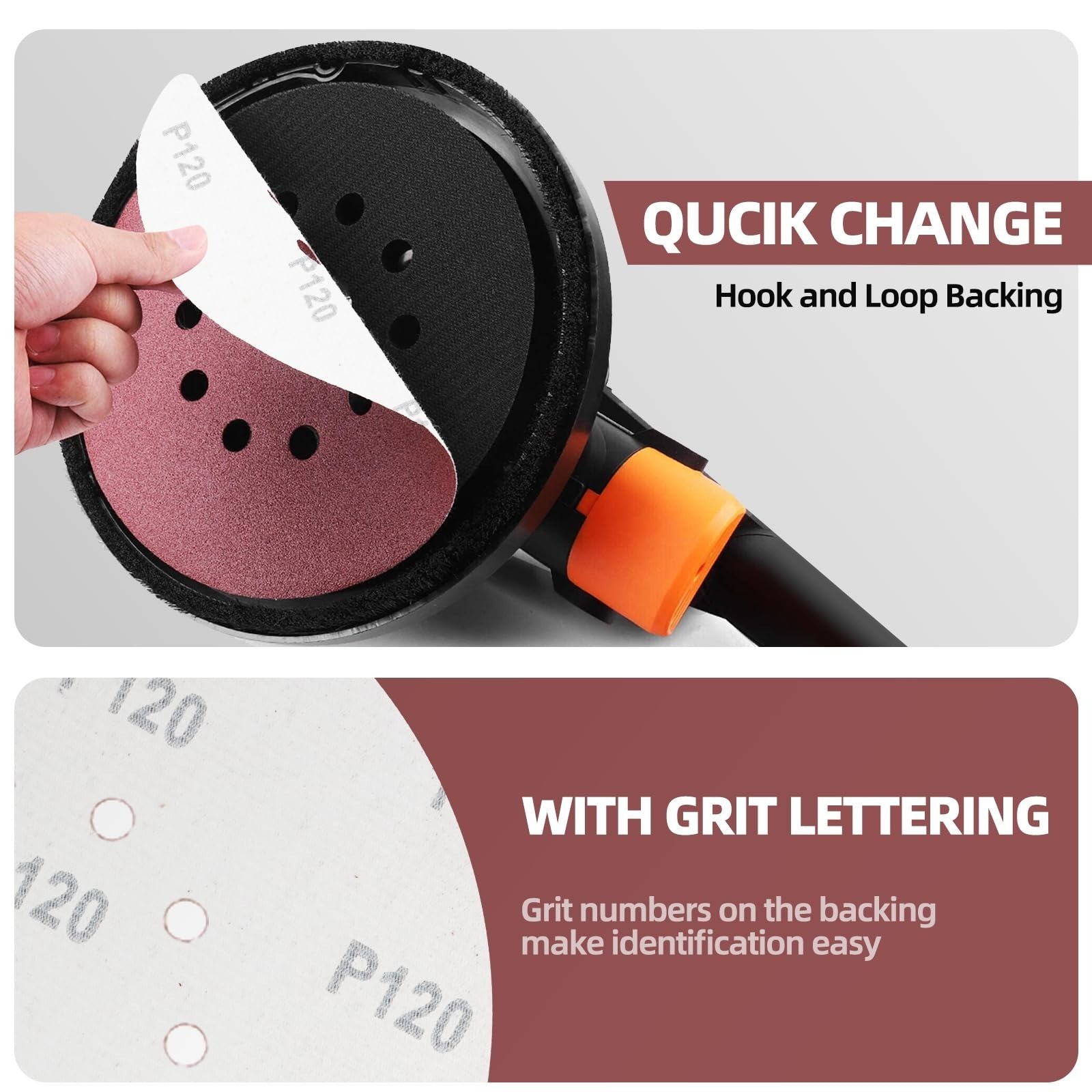 50pcs 9″ Sanding Discs Set – 60 80 120 150 240 Grits for Drywall Sander