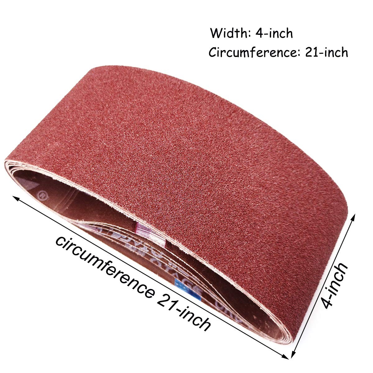 4 X 21 Inch Aluminum Oxide Sanding Belts 2 Each Of 40/80/120/150/240/400 Assorte