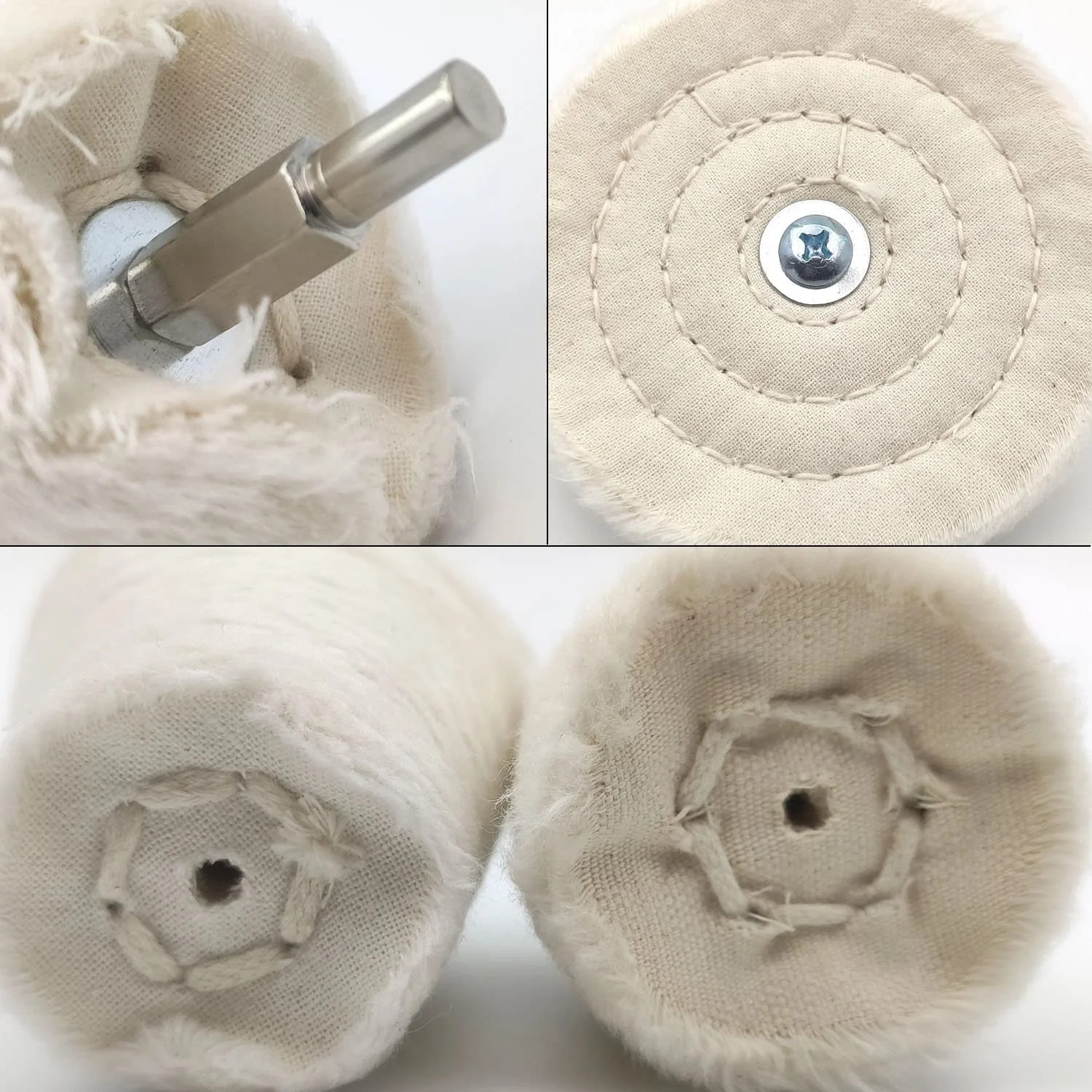6 pcs Buffing Wheel for Drill,Buffing Pad Polishing Wheel Kits,Wheel Shaped Poli
