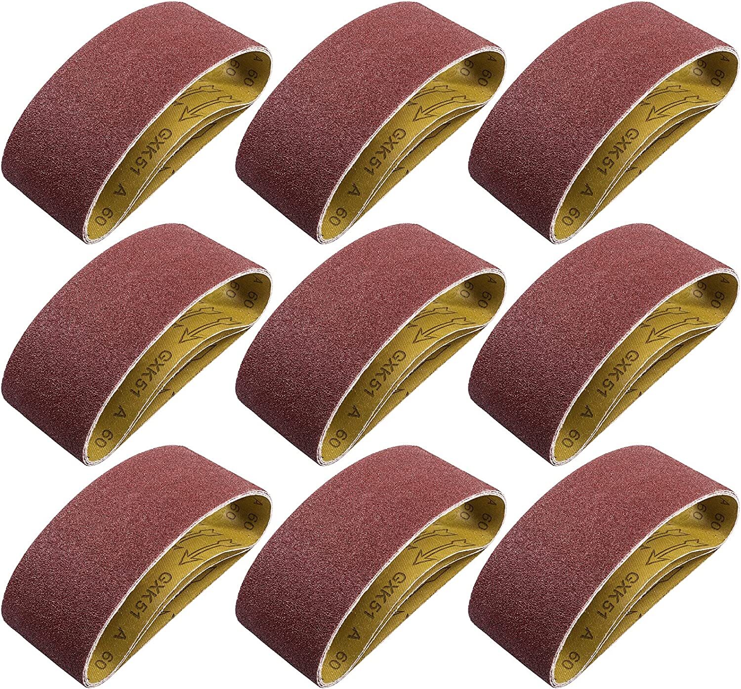 20PCS 3×18 Inch Aluminum Oxide Sanding Belts Belt Sander Sandpaper 40-400 Grit
