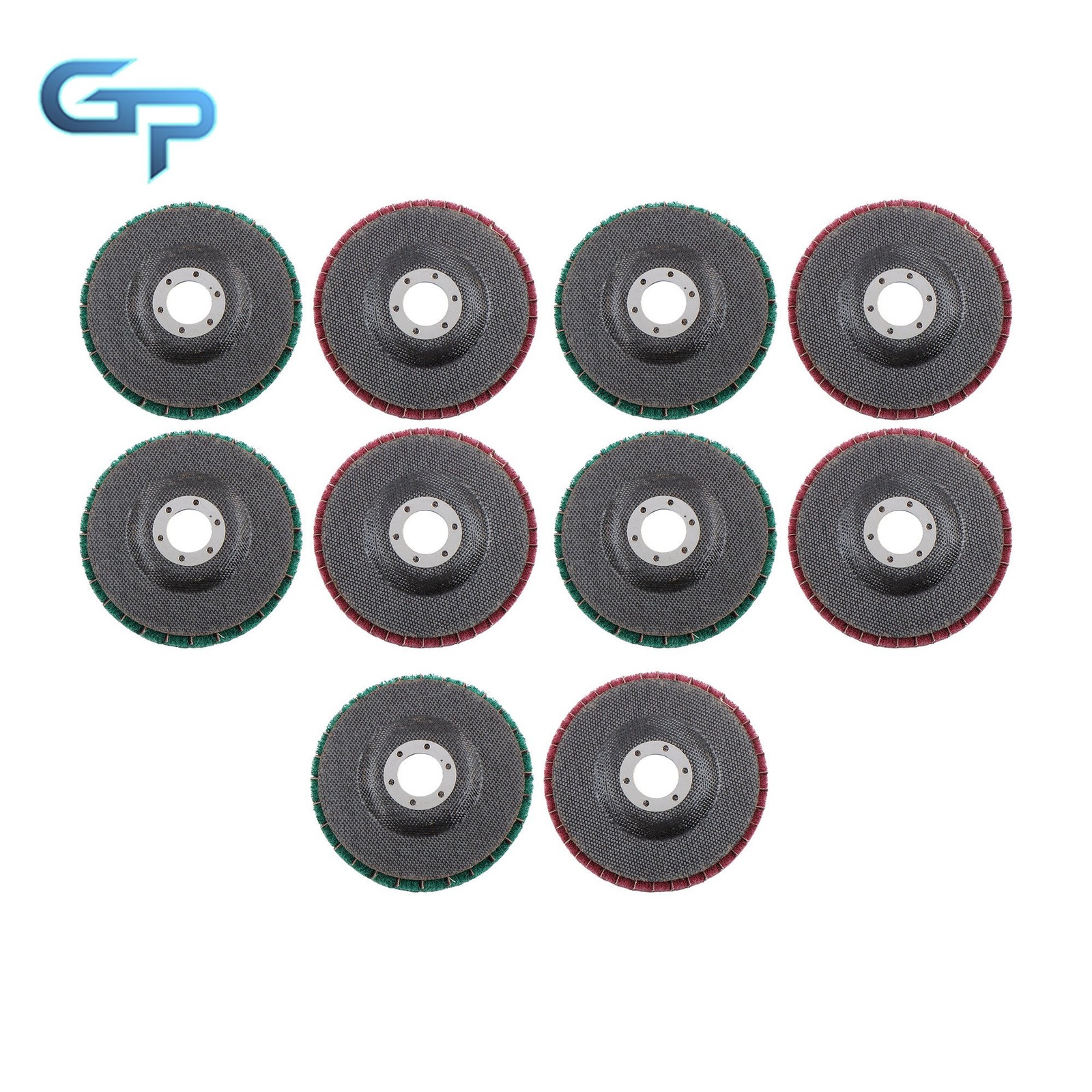 10Pack 120 & 240 Grit Scour Flap Discs 4.5Inch for Angle Grinder (4-1/2″ x 7/8″)