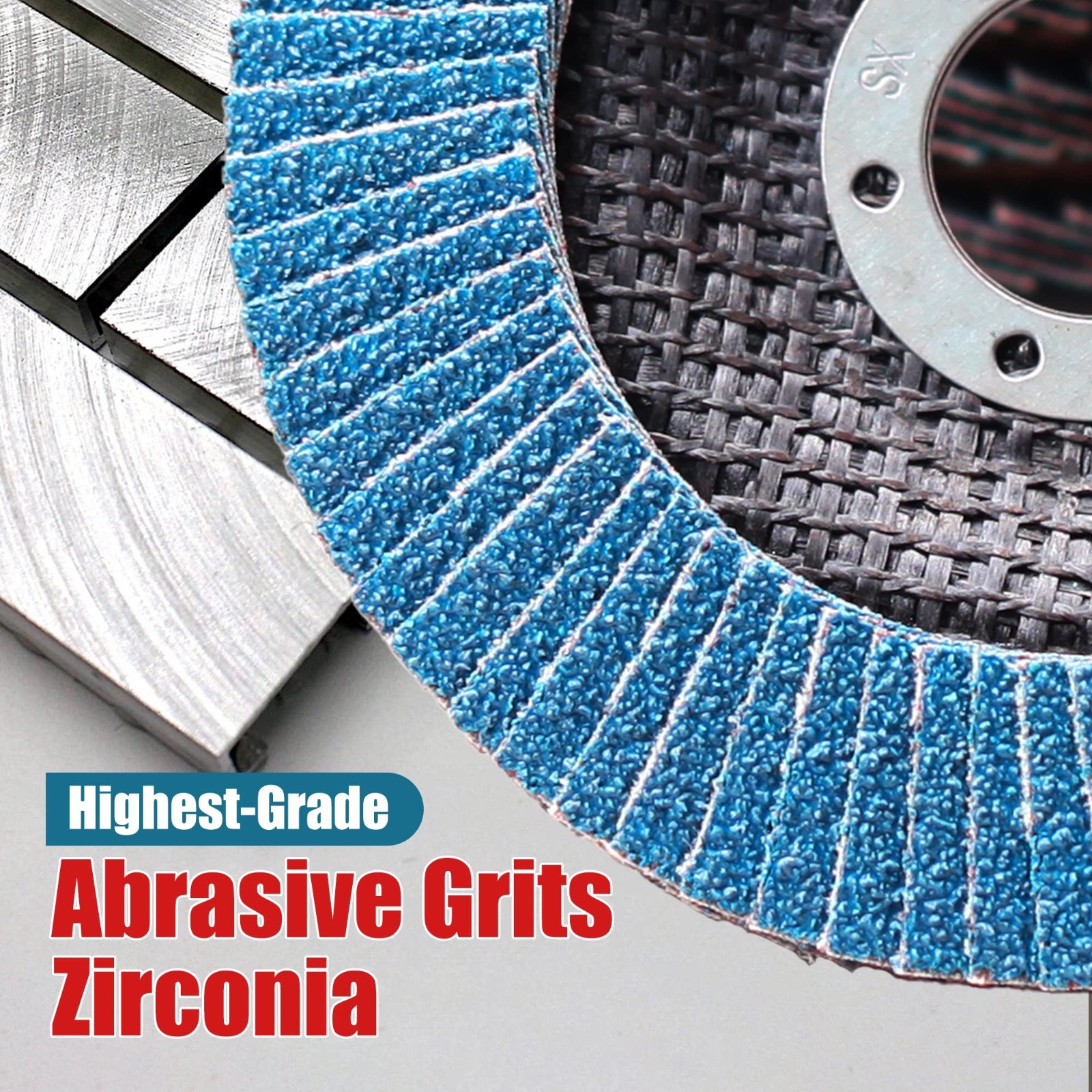 40 Grit Flap Discs 4.5″ x 7/8″ Zirconia Sanding Wheel for Stainless Steel – 10 P