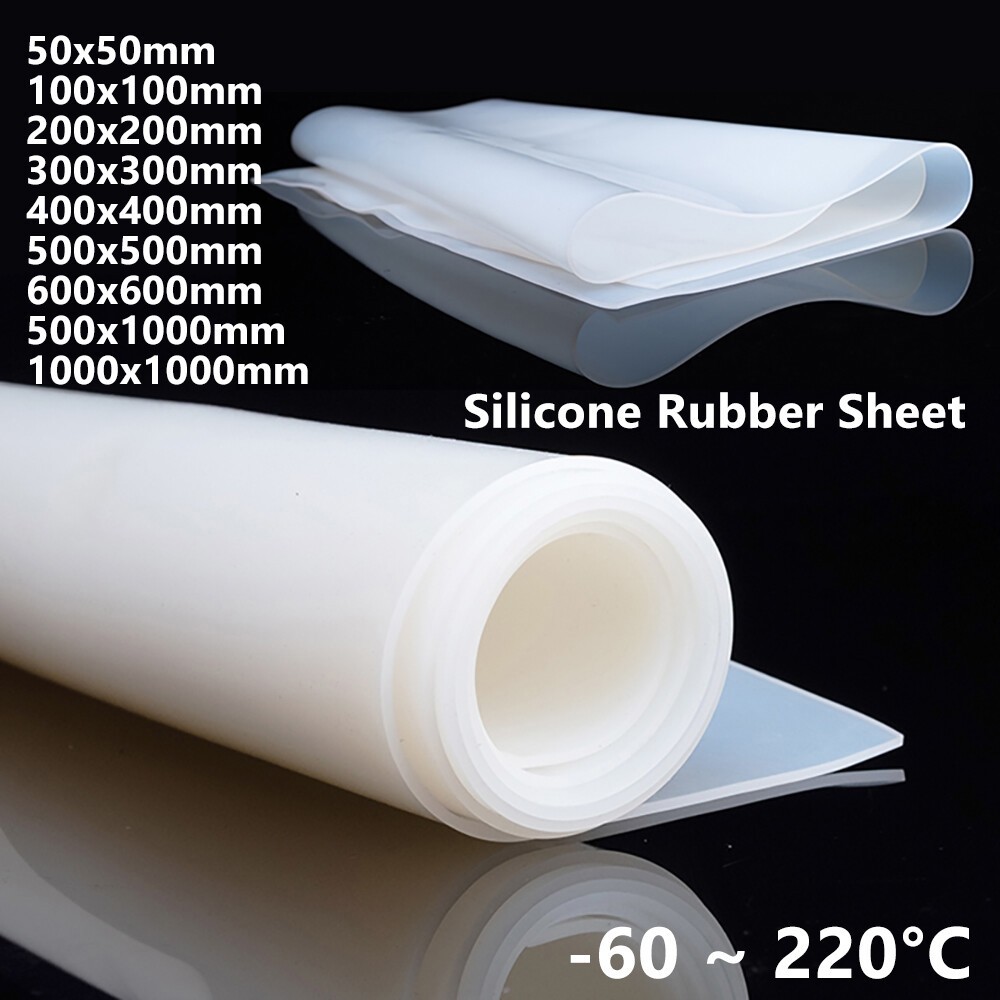 Soft Silicone Rubber Sheet Clear Translucent High Temp Mat Plate Size Various