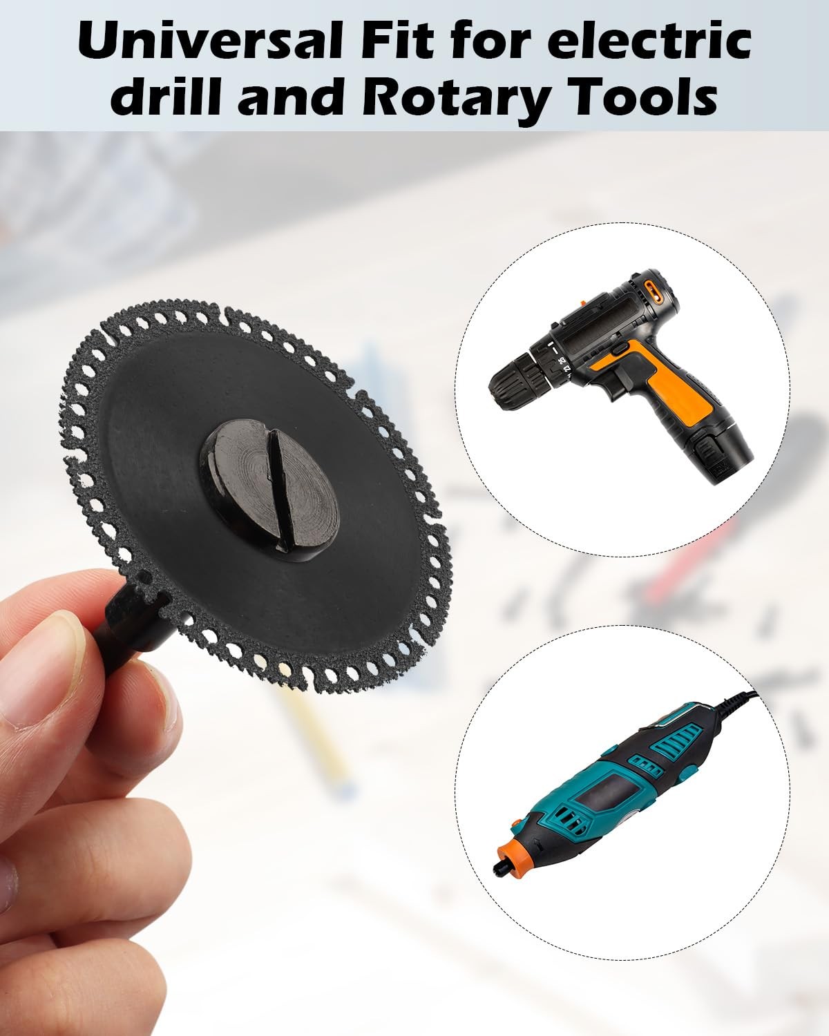 AOKLIT Cut Off Wheel Mounting Mandrel Holder 3/8″ & 1/4″ & 1/4″, Black