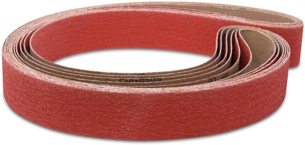 2 X 72 Inch Ceramic Sanding Belts – Coarse 40 Grit, 6 Pack for Metal Grinding