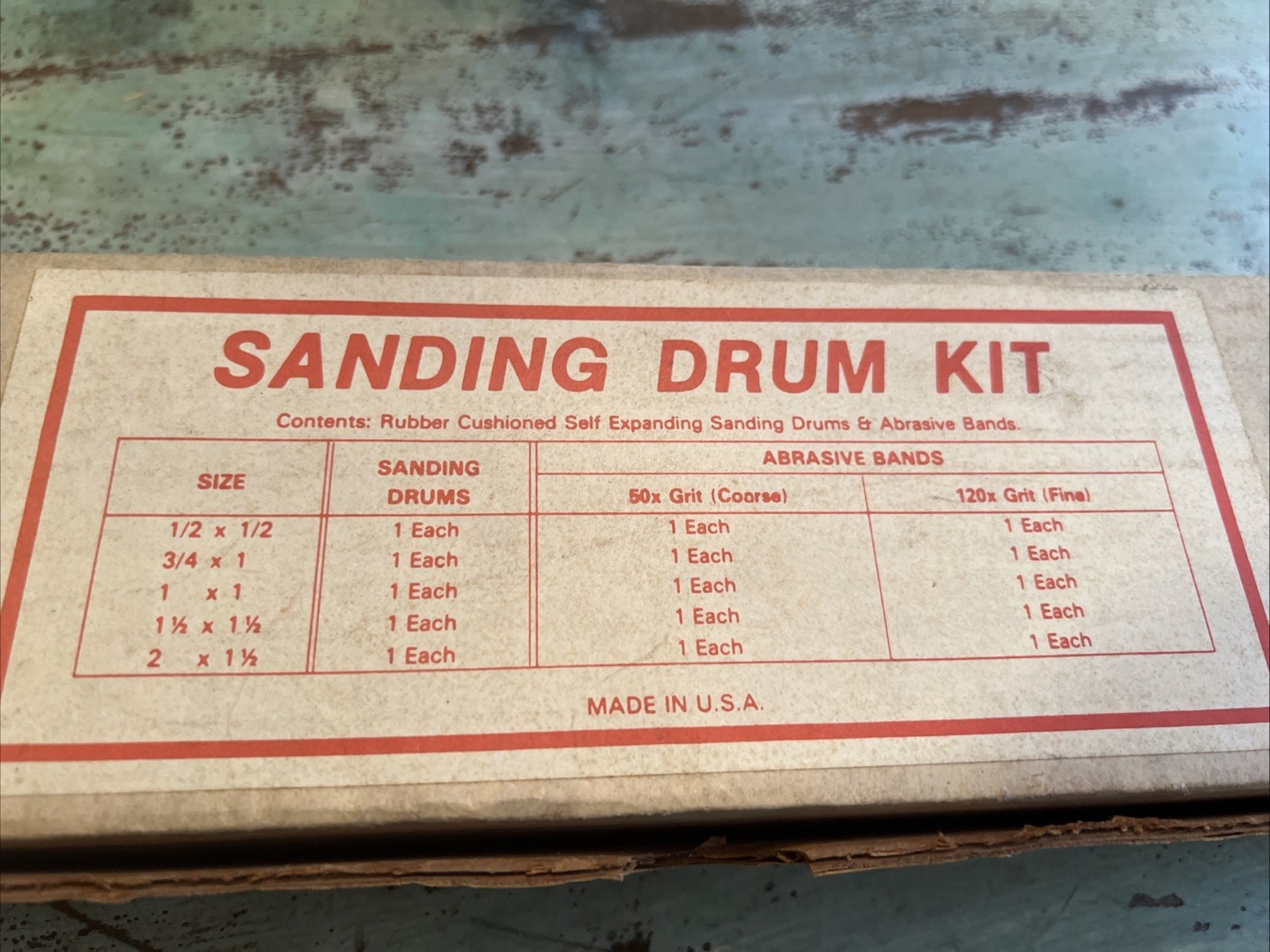 15PC 1/2″ – 2″ Spindle Sanding Drum Kit Sleeves Set for Drill Press Sander Paper