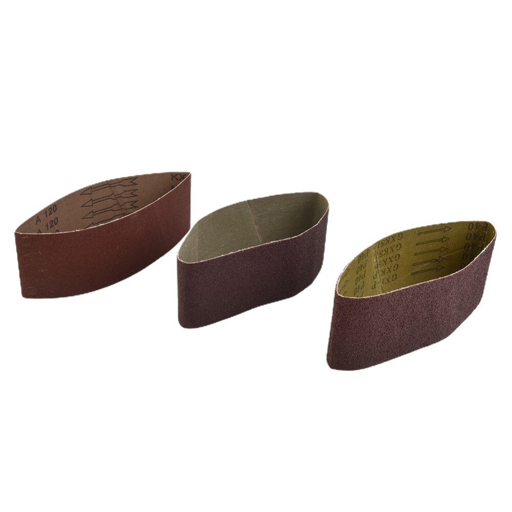 Sanding Belts Alumina Abrasive Sandpaper Sheets 40-120 Grit Tools 76x533mm 3pcs