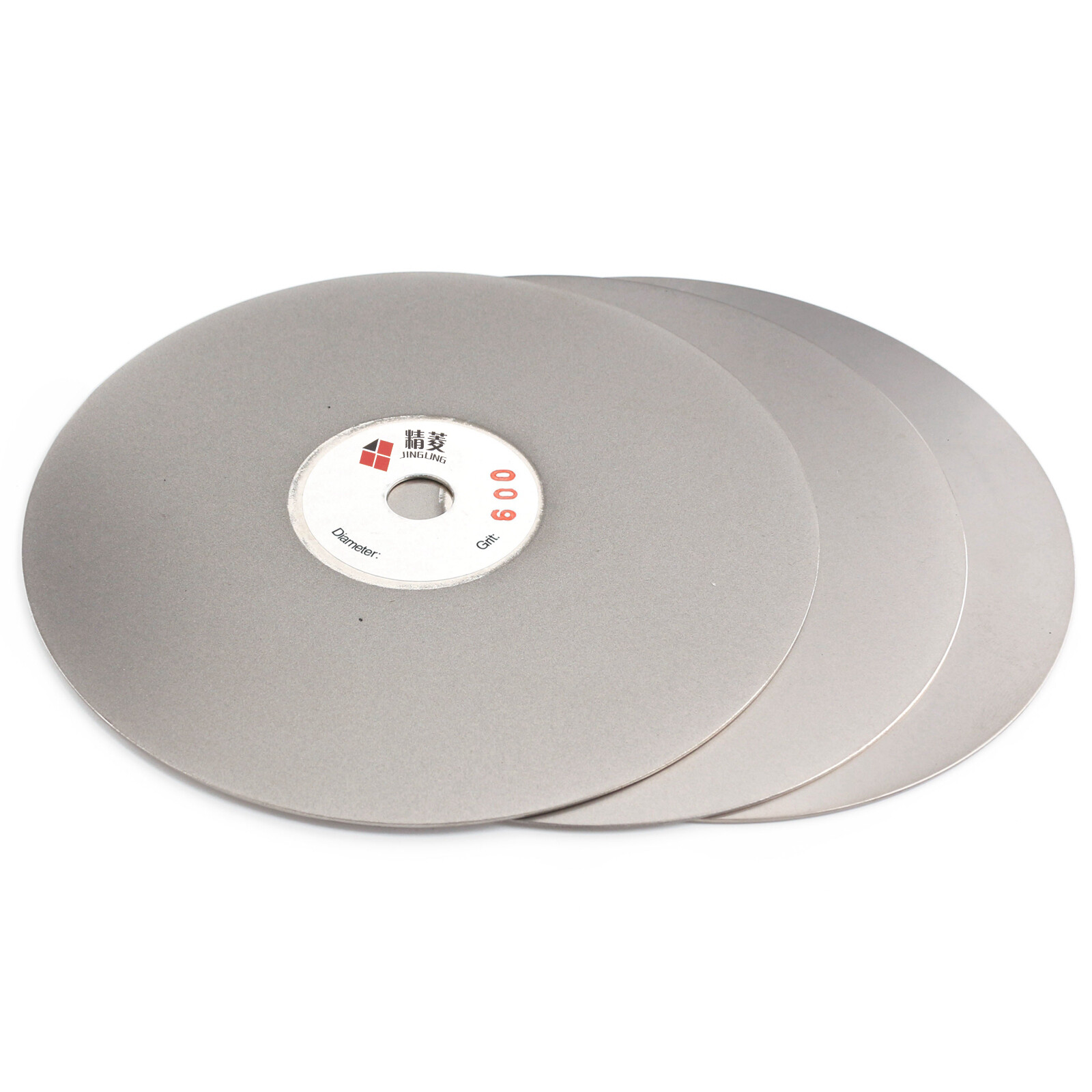 4 Pcs 6″ Grit 60-600-1200-3000Grit Diamond coated Flat Lap Disc Lapidary Sanding