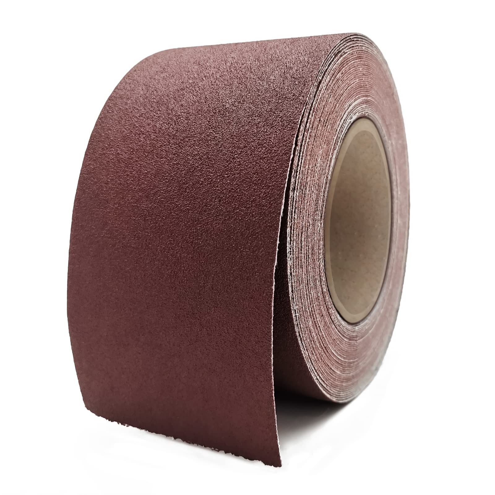 180 Grit Sandpaper Roll, 3 Inch x 49 Feet Emery Cloth Roll 180 Grit, Brown
