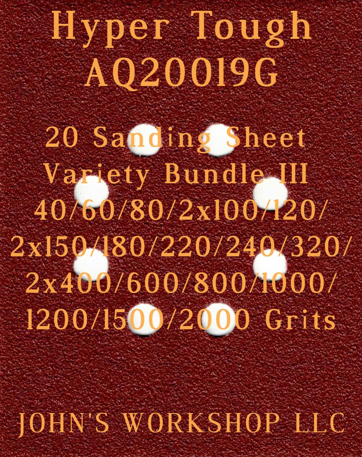 Hyper Tough AQ20019G – 17 Different Grits – 20 Sheet Variety Bundle III