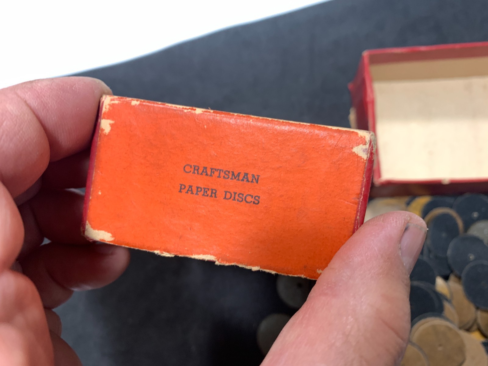 VTG 600 Craftsman Porcelain and Gold Silicon-Carbide Paper Discs 7/8″ Mix in box