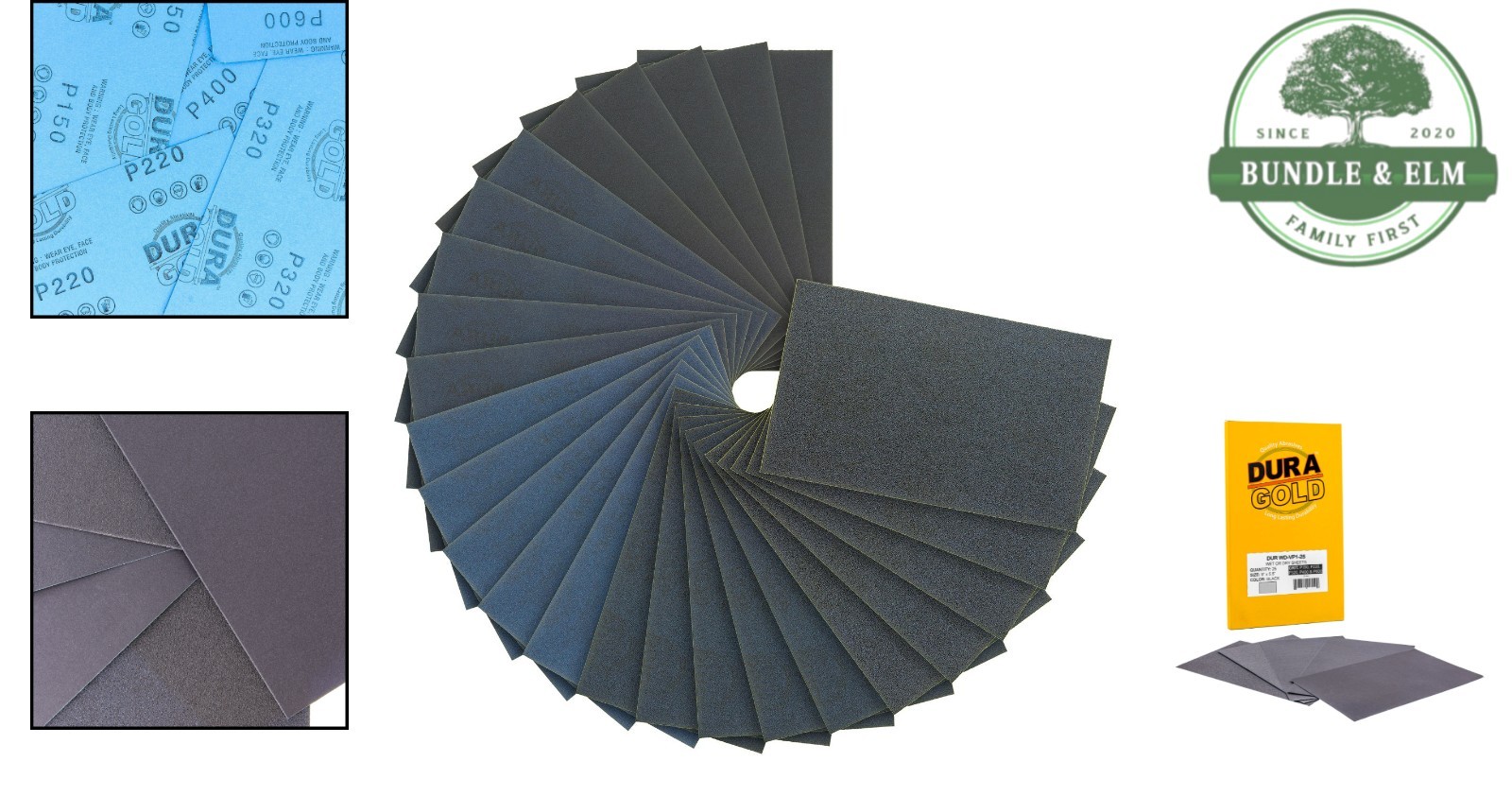 Wet or Dry Sandpaper Sheets – 25 Pack | 150-600 Grit, Silicon Carbide