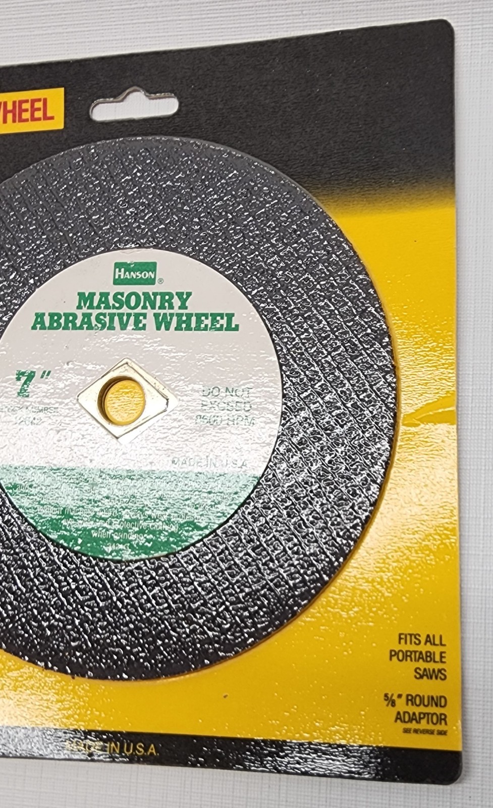 IRWIN/HANSON 12642 MASONRY 7″ ABRASIVE WHEEL 5/8 ARBOR ADAPTER MADE IN USA