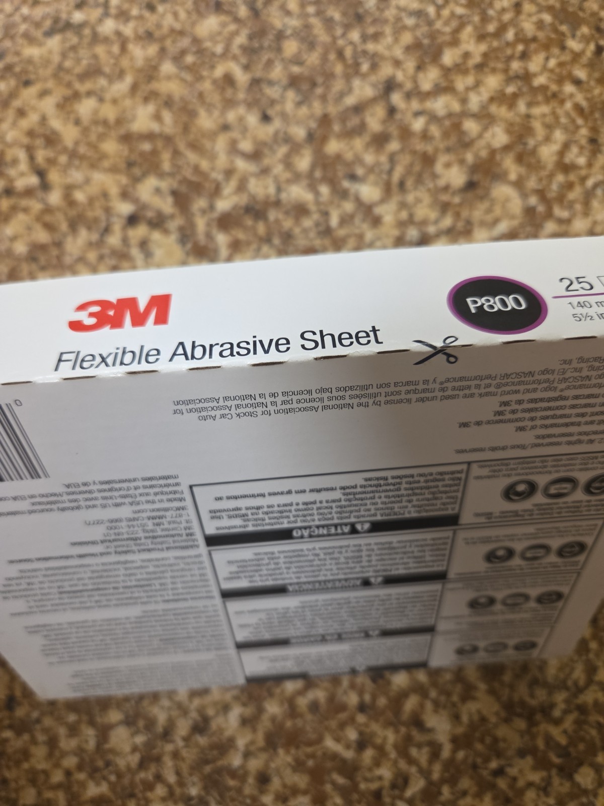 3M Hookit Flexible Abrasive Hand Sheet, 270J, 34340, P800, 5.5 in x 6.8 in | 25