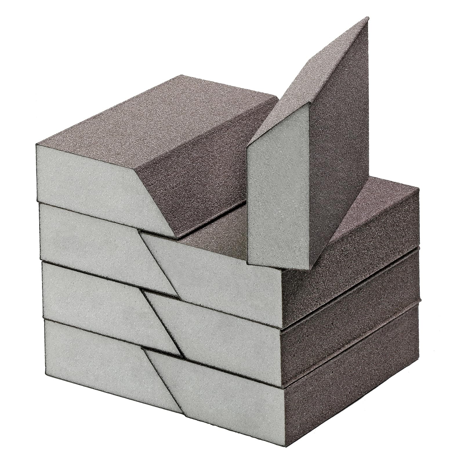 8 PCS 220 Grit Angled Sanding Blocks Fine Sponge Sand Block Washable Reusable