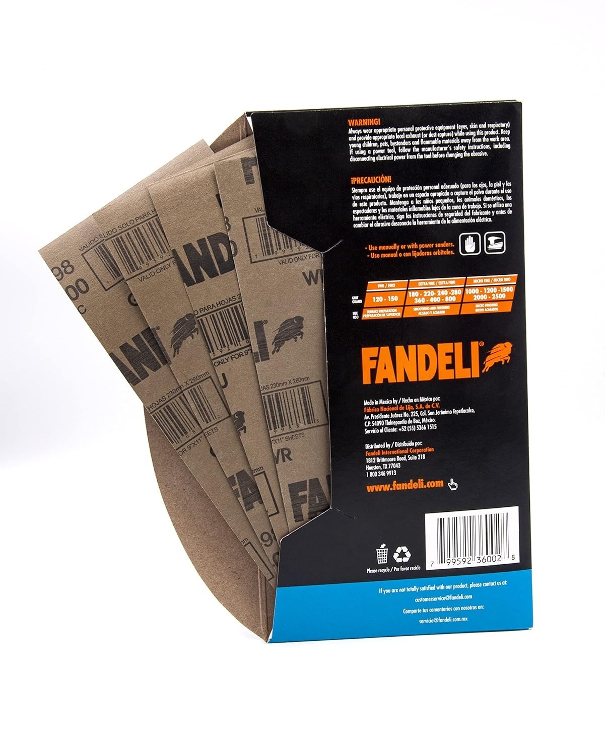 Silicon Carbide Sandpaper Sheets 36 pcs, Grits 120-2500, Water Resistant