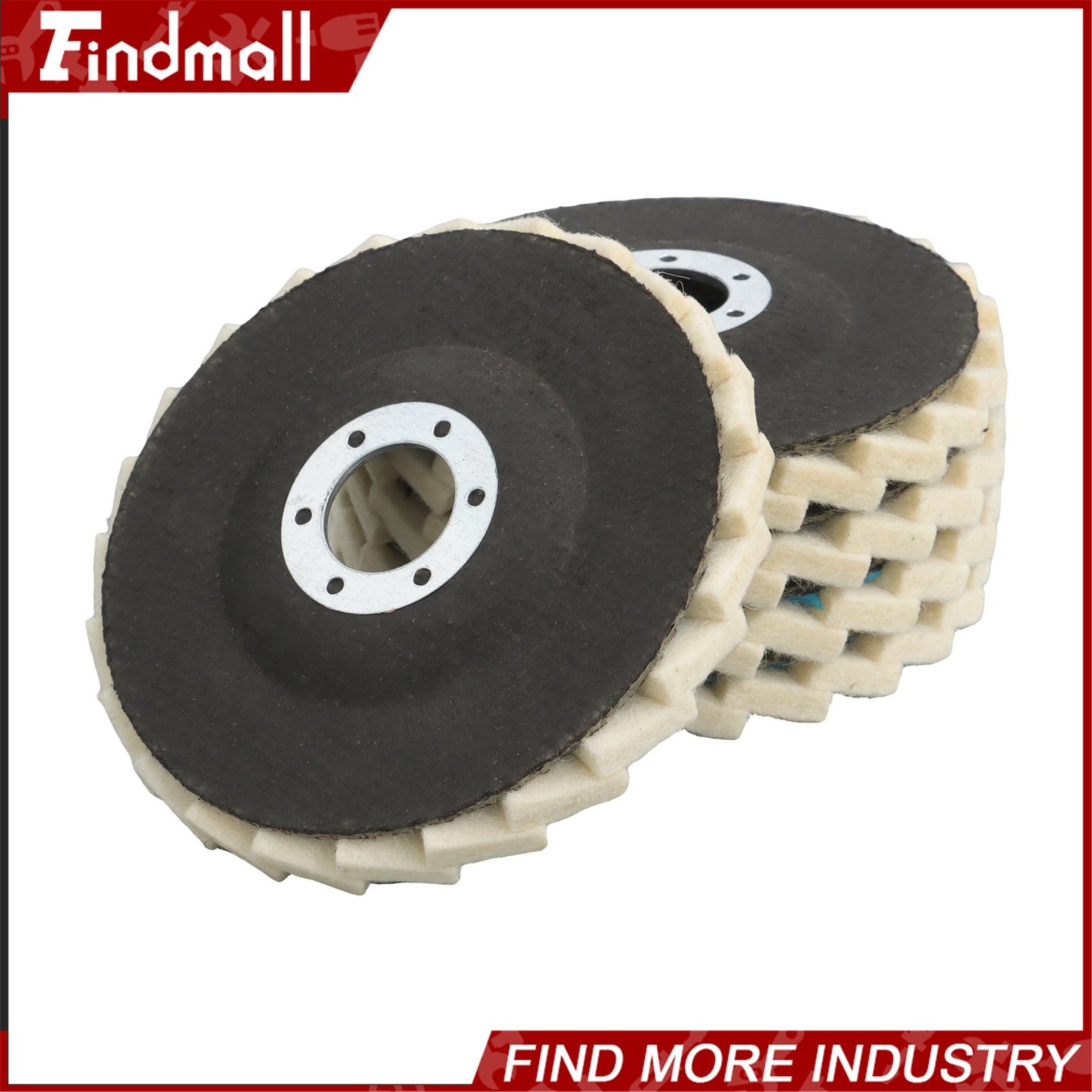 Findmall 8 Pcs Wool Polishing Wheel Disc and Polishing Compounds Set 4.5″ x 7/8″