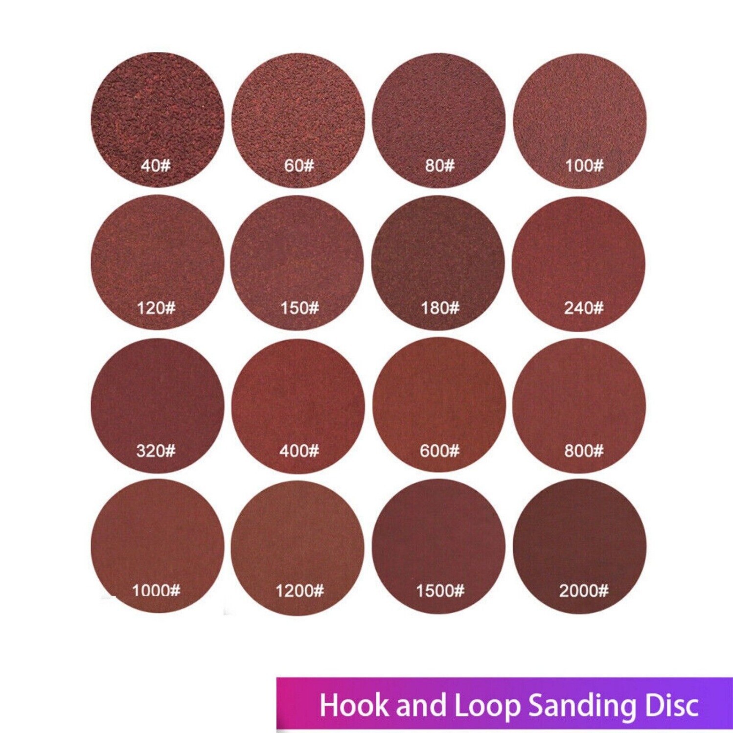 125mm – 5″ 5 inch Sanding Discs Hook & Loop 40 – 2000 grit Sander Pads Sandpaper
