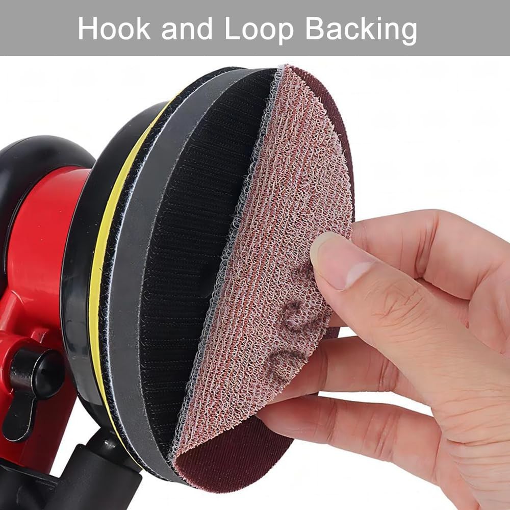 Sanding Discs 6in 50pcs 400 Grit Hook Loop Wet Dry Automotive Wood Metal Orbital